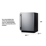 Summit - 24" Wide Built-In All-Refrigerator, ADA Compliant