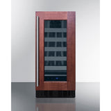 Summit - 18" deep 15" wide undercounter ADA height wine cellar with panel-ready glass door - ASDW1522PNR