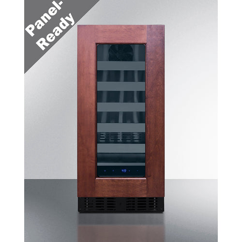 Summit - 18" deep 15" wide undercounter ADA height wine cellar with panel-ready glass door - ASDW1522PNR