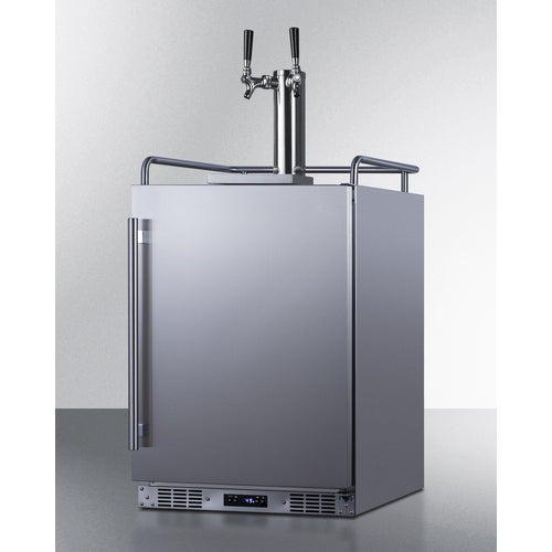 Summit - Outdoor/indoor built-in kegerator with dual tap kit to serve both beer and wine - SBC683OSTWINBW