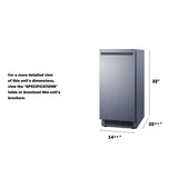 Summit - 15" wide 68 pound clear icemaker - BIM63OSADA