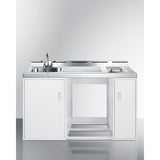 Summit - 60" Wide All-In-One Kitchenette (Refrigerator Not Included)