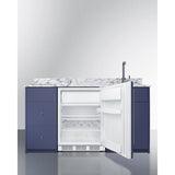 Summit - 63" wide Turnkey Kitchen with sink, cooktop, and refrigerator-freezer - CALDERAMN33I