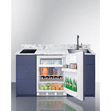 Summit - 63" wide Turnkey Kitchen with sink, cooktop, and refrigerator-freezer - CALDERAMN33I
