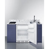 Summit - 63" wide Turnkey Kitchen with sink, cooktop, and refrigerator-freezer - CALDERAMN33I