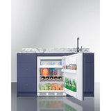 Summit - 63" wide Turnkey Kitchen with sink, cooktop, and refrigerator-freezer - CALDERAMN35I