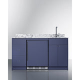 Summit - 63" wide Turnkey Kitchen with sink, cooktop, and refrigerator-freezer - CALDERAMN35I