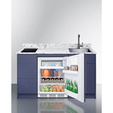 Summit - 63" wide Turnkey Kitchen with sink, cooktop, and refrigerator-freezer - CALDERAMN35I