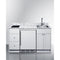 Summit - 63" wide Turnkey Kitchen with sink, cooktop, and refrigerator-freezer - CALDERAWH35I