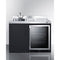 Summit - 48" wide kitchenette with beverage center (no cooking) - CK48NCSINKL