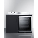 Summit - 48" wide kitchenette with beverage center (no cooking) - CK48NCSINKL