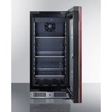Summit - 15" wide built-in beverage center with panel-ready glass door - CL156BV1PNR