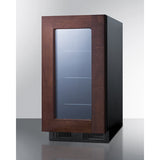 Summit - 18" wide built-in beverage center with panel-ready glass door - CL181WBVPNR
