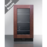 Summit - 18" wide built-in beverage center with panel-ready glass door - CL181WBVPNR