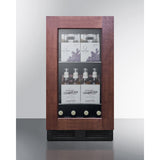 Summit - 18" wide built-in beverage center with panel-ready glass door - CL181WBVPNR