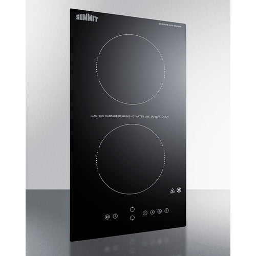 Summit - 12" Wide 115V 2-Burner Radiant Cooktop With Safety Shutoff