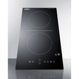 Summit - 12" Wide 115V 2-Burner Radiant Cooktop With Safety Shutoff