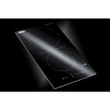 Summit - 12" Wide 230V 2-Burner Radiant Cooktop With Safety Shutoff - CRH2BT30230