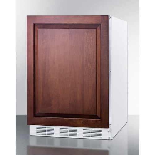 Summit - ADA compliant built-in undercounter refrigerator-freezer for residential use, cycle defrost with deluxe interior, panel-ready door, and white cabinet - CT661WIFADA