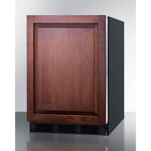 Summit - Undercounter refrigerator-freezer for residential use, cycle defrost with a deluxe interior, panel-ready door, and black cabinet - CT663BKIF
