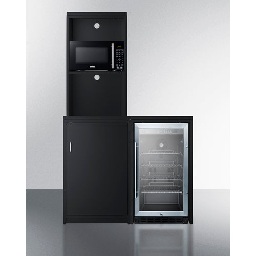 Summit - 43" wide casework suite with refrigerator, microwave, and cabinets - CWSUITE43G