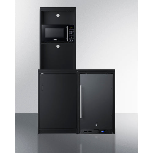 Summit - 43" wide casework suite with refrigerator, microwave, and cabinets - CWSUITE43R
