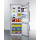 Summit - 28" Wide Bottom Freezer Refrigerator - FFBF283SS