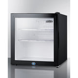 Summit - Compact glass door minibar with front lock - MB43GL