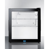 Summit - Compact glass door minibar with front lock - MB43GL