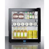 Summit - Compact glass door minibar with front lock - MB43GL