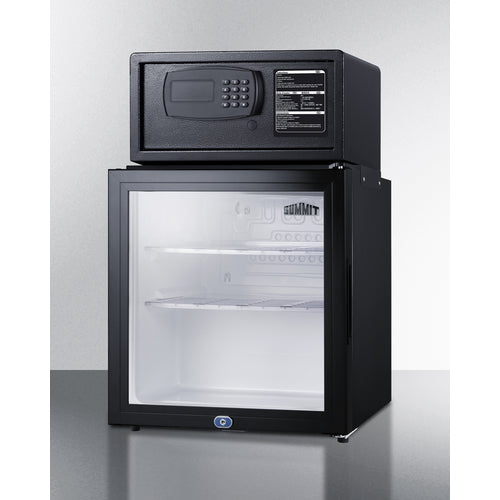 Summit - Glass door minibar, hotel safe, and stacking kit - MBSAFEG