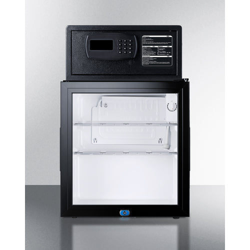 Summit - Glass door minibar, hotel safe, and stacking kit - MBSAFEG