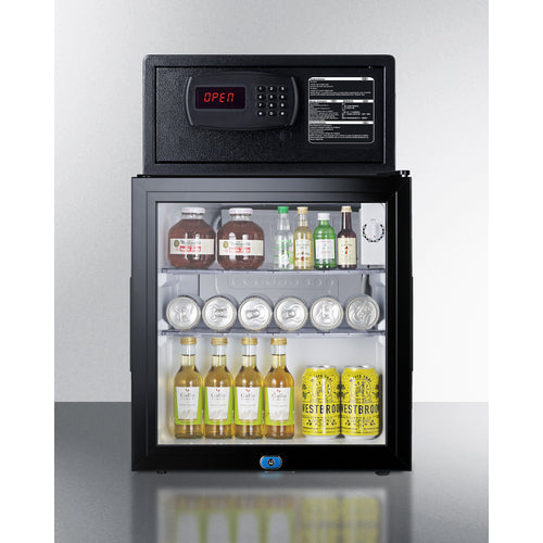 Summit - Glass door minibar, hotel safe, and stacking kit - MBSAFEG
