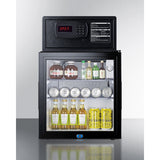 Summit - Glass door minibar, hotel safe, and stacking kit - MBSAFEG