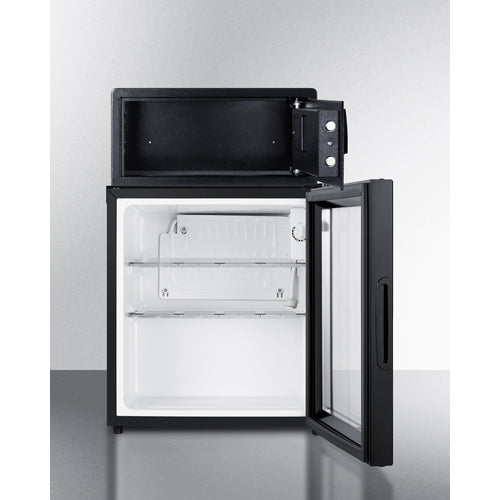 Summit - Glass door minibar, hotel safe, and stacking kit - MBSAFEG
