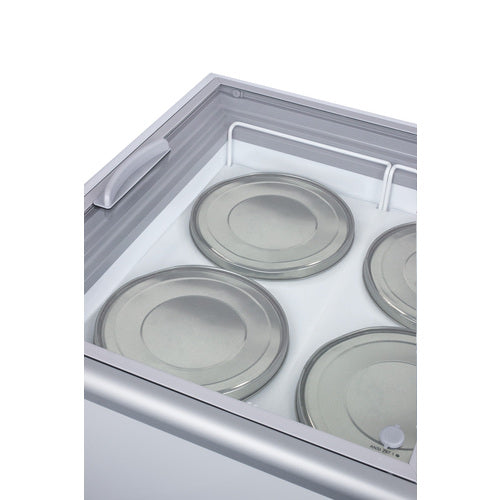 Summit - Ice cream chest freezer with glass sneeze guard (ships unassembled) - NOVA53GDC