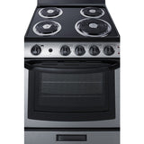 Summit - 24" wide electric coil top range in stainless steel - PROEL24SS