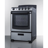 Summit - 24" wide electric coil top range in stainless steel - PROEL24SS