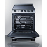 Summit - 24" Wide Electric Range & Convertible Hood - REXH24RSS