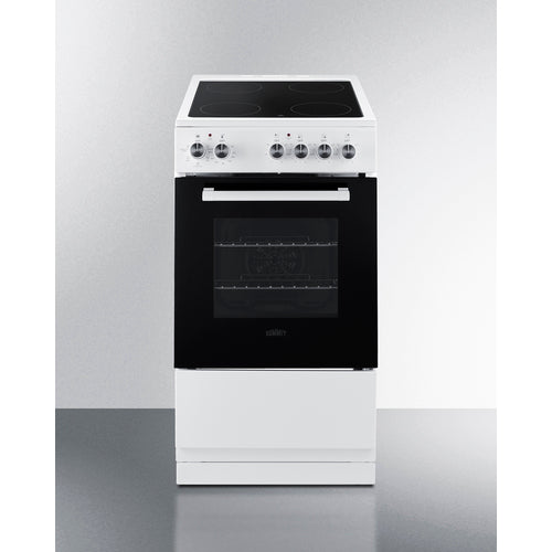 Summit - 20" wide smooth-top electric range in white - REXT20W
