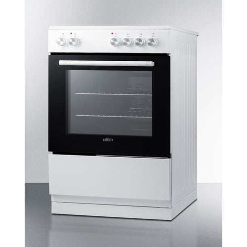 Summit - 24" wide smooth-top electric range in white - REXT24W