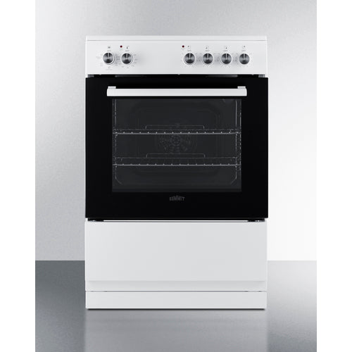 Summit - 24" wide smooth-top electric range in white - REXT24W