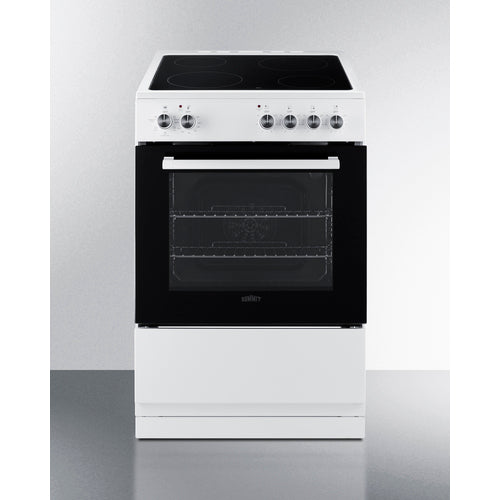 Summit - 24" wide smooth-top electric range in white - REXT24W