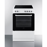Summit - 24" wide smooth-top electric range in white - REXT24W