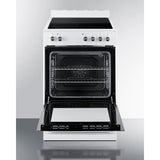 Summit - 24" wide smooth-top electric range in white - REXT24W
