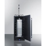 Summit - 15" wide kegerator with curved beer tap kit included - SBC15SNAKE