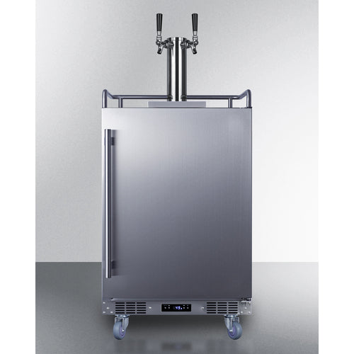 Summit - Outdoor/indoor built-in kegerator with dual tap kit to serve both beer and wine - SBC683OSTWINBW