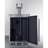 Summit - Outdoor/indoor built-in kegerator with dual tap kit to serve both beer and wine - SBC683OSTWINBW