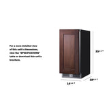 Summit - Shallow 18" deep 15" wide undercounter refrigerator - SDHR1534PNR
