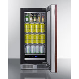 Summit - Shallow 18" deep 15" wide undercounter refrigerator - SDHR1534PNR
